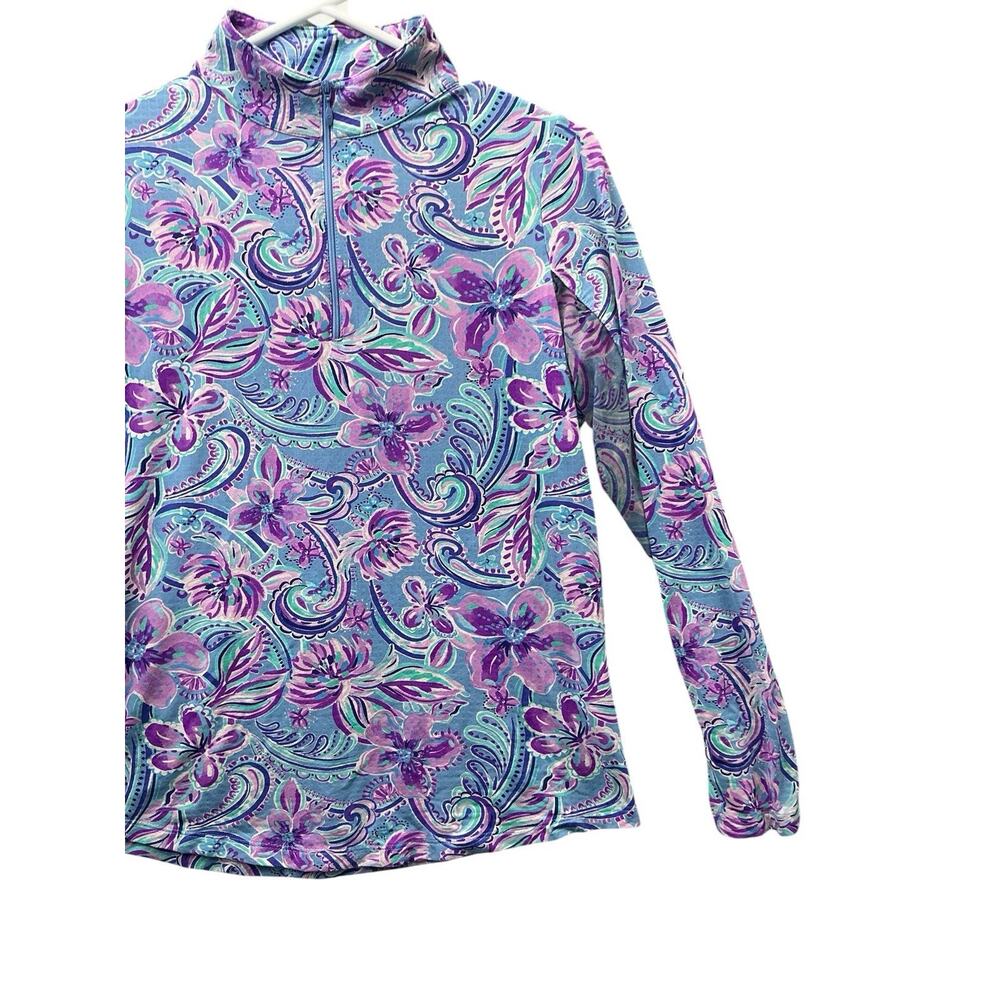 IBKUL Activewear Layering Top Floral Mesh Panels UPF 50+ Quick Dry Performance S - Picture 3 of 11